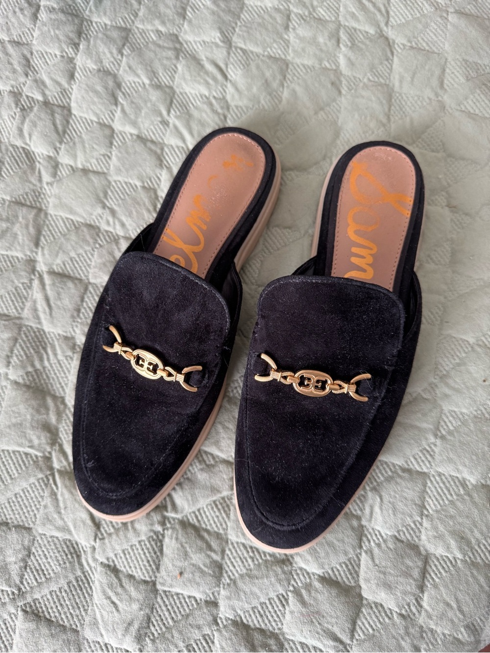 Sam Edelman Linnie Bit Mules Black Suede